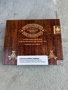 Montecristo Nicaragua 1935 Anniversary Toro Empty Wooden Cigar Box 9x7.5x1.75 - Picture 1 of 3