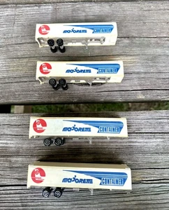 Majorette Container Semi Trailers Lot Of Four Die-cast & Plastic France - Picture 1 of 4