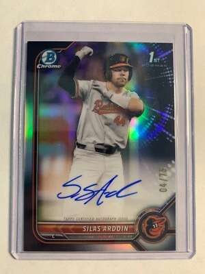 2022 Bowman Draft Silas Ardoin 1st Auto /75 Black Refractor BAL Orioles #CDA-SA - Image 1 of 2