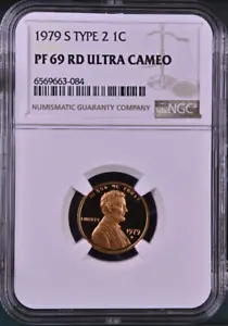 1979 S Type 2 1C Lincoln Memorial Cent PF69 RD UCAM - Picture 1 of 2