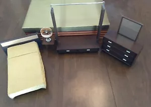 Vintage Mattel Modern Pre Barbie Holz Möbel Schlafzimmer Set Mid Century Japan - Bild 1 von 24