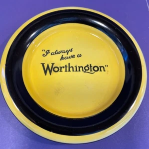 Vintage Worthington Beer Ceramic Ashtray / Coaster By Fieldings Stoke On Trent - Picture 1 of 3