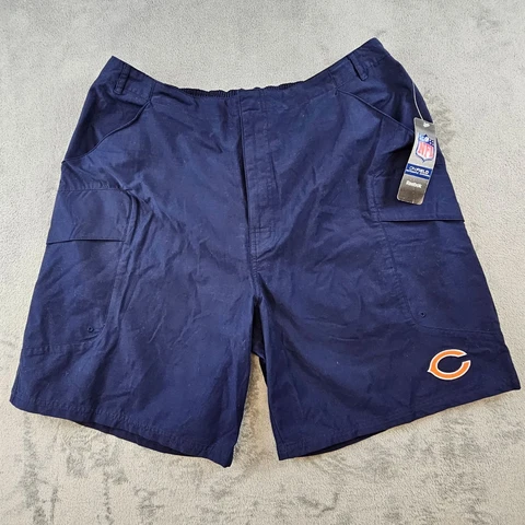 Chicago Bears Shorts Mens XL Navy Blue Coach Performance Reebok On Field Casual Cover