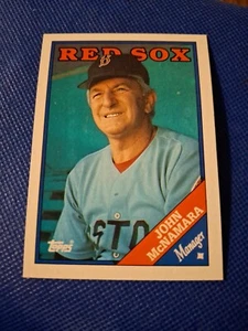 1988 John McNamara Topps Baseball Manager Karte #414 Boston Red Sox  - Bild 1 von 2