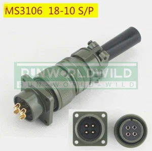 1SZT NOWY NA 4-rdzeniowe złącze proste wtyczki lotnicze MS3106A-18-10 S/P - Zdjęcie 1 z 5