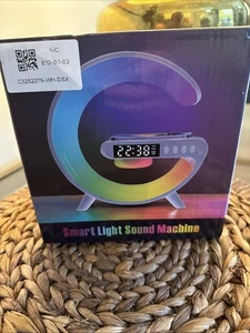 Smart Wireless Charger with Alarm Night Light Lamp Bluetooth Speaker with RGB - Picture 1 of 4