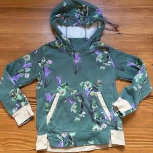 Nike green purple floral hoodie sweatshirt SIZE 4 - Picture 1 of 6