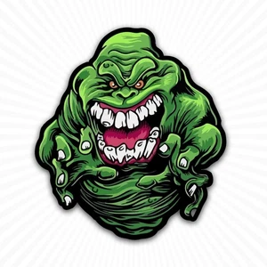 Lustiger grüner Monsteraufkleber holografisch wasserdicht Vinyl-Aufkleber Kunst "4 ZOLL" - Bild 1 von 2