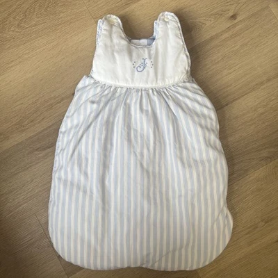 Jacadi Paris Saco de Dormir Bebé Niño 0-6 Meses Rayas Azules y Blancas Foto 1 de 4