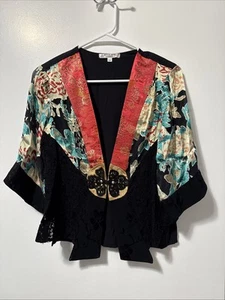 Spencer Alexis Kimono Floral Lace Cardigan Size Petite Medium - Picture 1 of 9