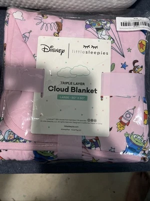 Little Sleepies Nuevo en Caja Disney Pixar Rosa Toy Story Estrellas Manta Nube Grande Foto 1 de 2