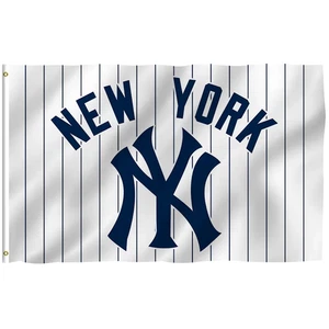 New York Yankees Flagge 3' x 5' Streifen Polyester Metall Ösen MLB Baseball - Bild 1 von 3