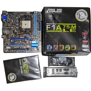 Asus F1A75-M LE Socket FM1 Motherboard DDR3 PCIe x16 SATA M.2 Used Tested - Picture 1 of 9