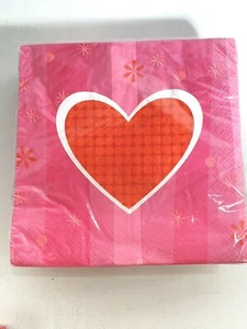 2 Napkins Individual Hearts Reds Pinks Valentines Paper 6.5” Crafting Decoupage - Picture 1 of 5