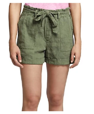 Sanctuary Muse Belted Linen Cuffed High Rise Shorts Womens XS Cadet - Image 1 of 4
