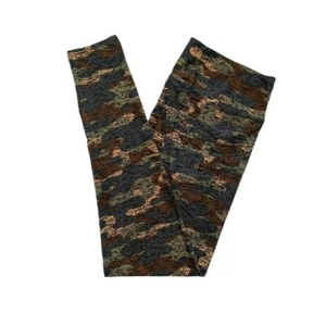 TC LuLaRoe Leggings GREEN & BROWN CAMOUFLAGE; SIZES 12-18 Tall & Curvy; CAMO - Picture 1 of 3