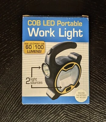 COB LED Work Light Flashlight Portable Bright Lamp with Spotlight - Image 1 of 2