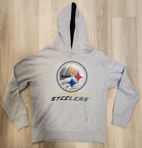 VETEMENTS Pittsburgh Steelers Felpa con Cappuccio Uomo Grande Grigio Felpa NFL Team Apparel