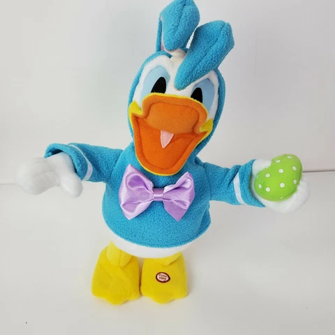 Disney DON'T PULL MY EARS EASTER BUNNY DONALD DUCK Animated STUFFED TOY SN Cover