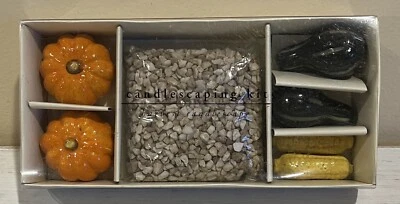 NEW Pier 1 Imports Candlescaping Kit Harvest Candlescape  Pumpkin Gourds Gravel - Image 1 of 4
