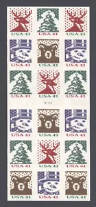 2007 US Scott #4218b (4215-18) 41c Holiday Knits, ATM Booklet of 18 MNH - Picture 1 of 2
