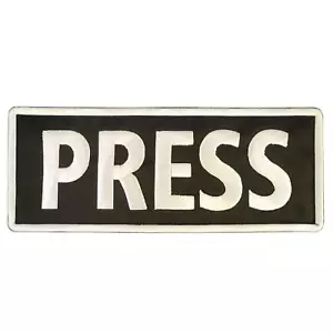 PRESS big XL 10x4 inch 25x10cm bulletproof vest tactical embroidery hook patch - Bild 1 von 5