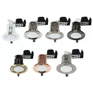 Fire Rated Recessed LED GU10 Downlight Spotlight Downlighters Ceiling Spot Light - Picture 1 of 41