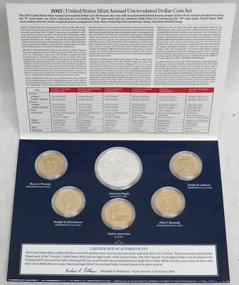 2015 W US MINT ANNUAL UNCIRCULATED DOLLAR COIN SET - Image 1 of 4