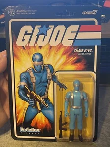 Hasbro ReAction Figures G.I. Joe SNAKE EYES Super 7 3.75” Retro Card - Picture 1 of 5