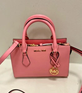 Michael Kors Sheila Small Satchel Handbag Purse Crossbody Bag Shoulder Carnation - Picture 1 of 12