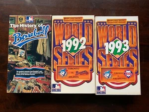 History of Baseball & World Series 1992 & 1993 VHS Movie Lot - TESTED - Picture 1 of 3