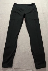 90 Degree Leggings Women M Dark Athleisure Minimalist Running Workout Goth Black - Picture 1 of 9