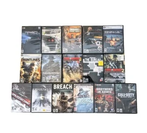 Lot Of 16 PC Military Shooter RPG Racing Games Jewel Cases Some With Manuals L13 - Picture 1 of 24