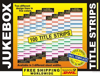 (CvcDa) ⭐ 100 Jukebox Titelstreifen SONDERSERIE ⭐  incl. Druckanleitung - Bild 1 von 4