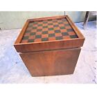 1960s Antique Chess table Chair Midcentury Stool chair Danish modern Storage Box