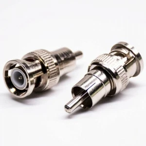 100PK Pack BNC Male to RCA Male Video Adapter for CCTV Security Cameras - Picture 1 of 1