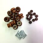 12 Wood Piano Fallboard/Key Cover/Desk/Cabinet Knobs, Walnut Stain, 3/4"D