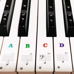 Piano Keyboard Stickers for 88/61/54/49/37 Key Bold Large Letter Piano Sticke... - Picture 1 of 6