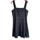 Ann Taylor Black Laced Sleeveless  A-Line Ladies Party Or Formal Dress, 10