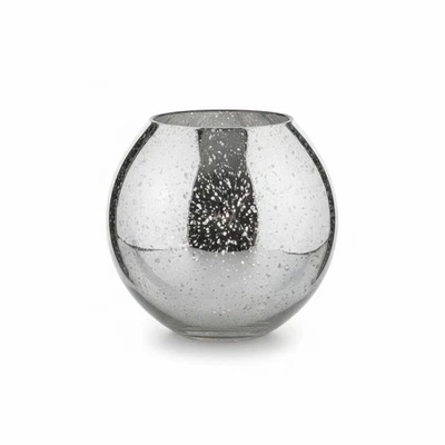 Lámpara de mesa IKEA KNUBBIG de vidrio mercurio - Globo moteado plateado - Probado funcionando Foto 1 de 4