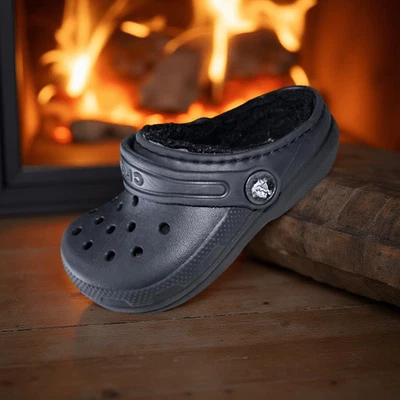 Zueco Crocs CLÁSICO FORRADO Negro Crocband Talla C8 Niño/Infante Foto 1 de 4