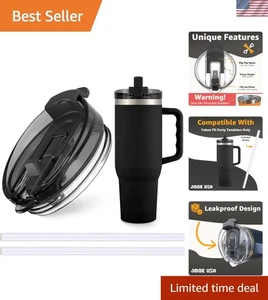 Robuster 40 Unzen Auslaufsicherer Deckel für Yukon Becher | Strohhalm & Flip-Top Funktionalität - Bild 1 von 9