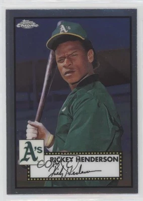 2021 Topps Chrome Platinum Anniversary Rickey Henderson #501 HOF - Image 1 of 2