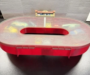 Disney Pixar Cars Race Track Carrying Case With 14 Car Set Raceway Pre-owned - Picture 1 of 9