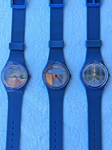 SWATCH complete SET by FOLON See GZ109, PERSPECTIVE GZ106, LE TEMPS GZ10 - 1987 - Picture 1 of 10