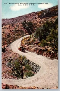 Vintage Royal Gorge Driveway Postcard Canon City Colorado D&RG RR - Picture 1 of 2