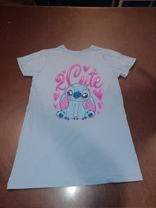 Disney Lilo & Stitch Sleep Shirt Pajamas PJs 1x Plus Size Women 2 Cute Blue Pink - Picture 1 of 4