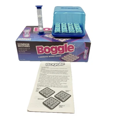 PARKER BROTHERS Boggle 3-Minute Word Game No 0384 1992 Complete Vintage Set - Image 1 of 4