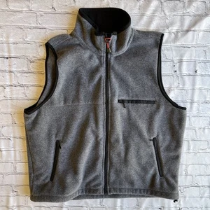 Eddie Bauer Fleece Polartec Full Zip Gray Vest Mens XL Vtg Y2K Zip Pockets REI - Picture 1 of 15