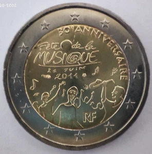Frankreich 2 Euro Münze 2011 "Tag der Musik - Fete de la Musique" UNC - Bild 1 von 2